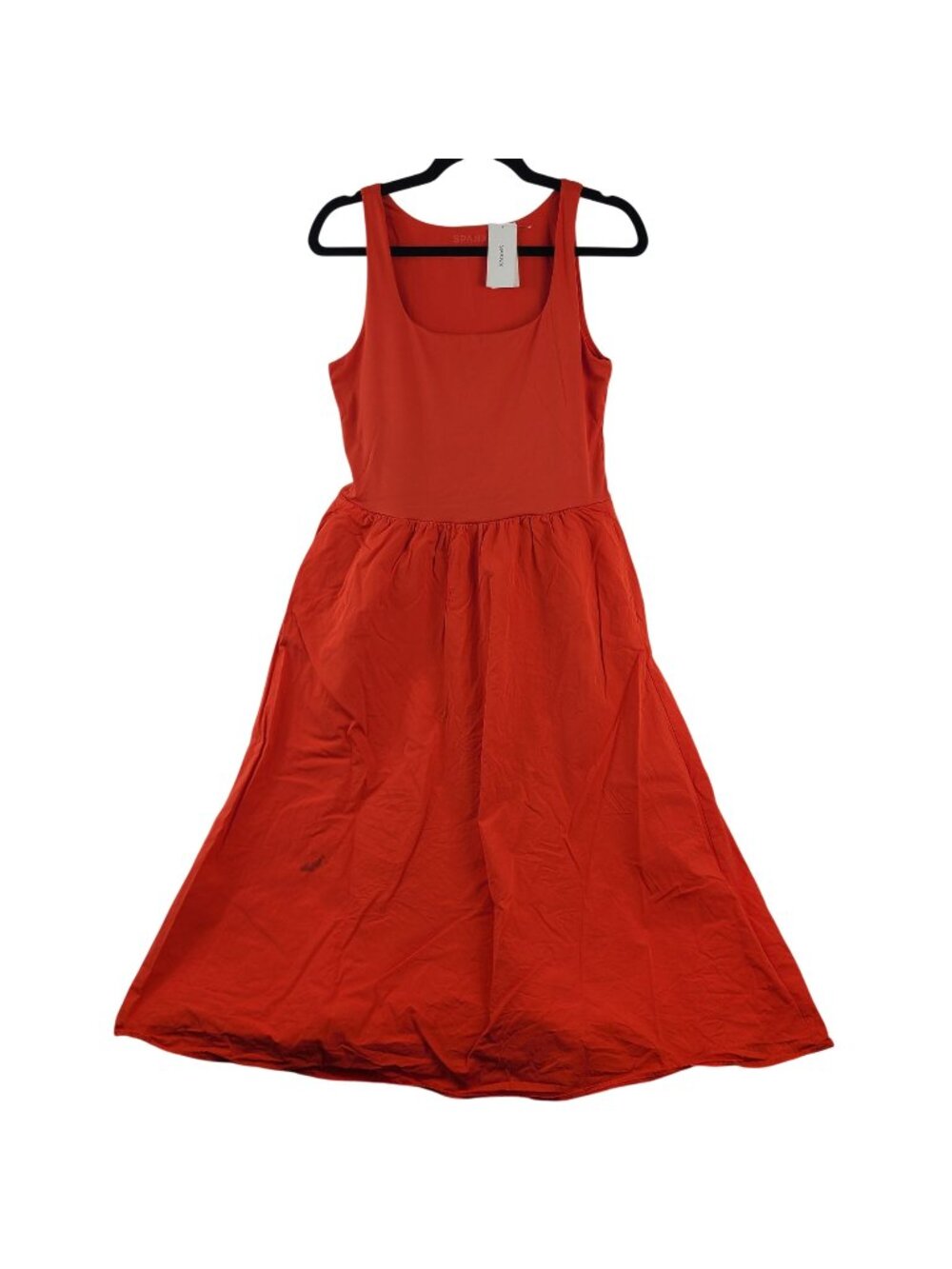 Spanx Poppy Smooth Jersey Midi Dress Sz Medium Sleeveless Scoop